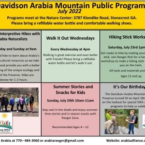 July Arabia Mountain Activities